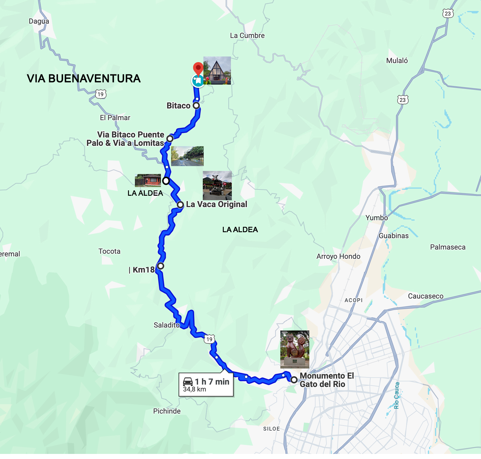 Mapa glamping el refugio